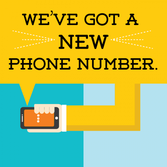 We've got a new phone number