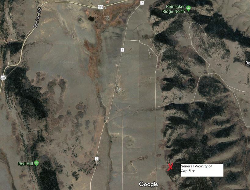 Gap Fire Map