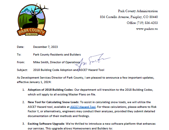 Building Memo Changes