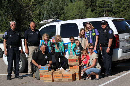 Girl Scouts and Sheriff Officersrs